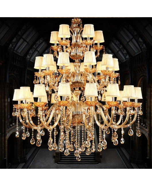 European style living room crystal chandelier, simple modern dining room lamp, home bedroom lamp, luxurious and atmospheric study candle lamp