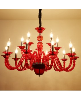 European style red crystal lights, festive wedding rooms, bedrooms, LED lights, creative hotel projects, KTV rooms, private rooms, corridors, corridor lights