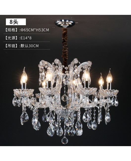 European crystal chandelier, living room dining room light, minimalist modern home bedroom light, luxurious villa hotel decoration lighting