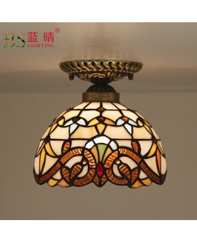 Cross border European retro Tiffany ceiling lights for bedrooms, study rooms, living rooms, corridors, balconies, entrances, lobbies, kitchens, bathrooms, lighting fixtures