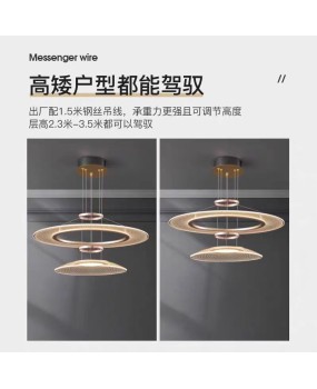 Italian minimalist light luxury living room pendant light, modern minimalist and atmospheric dining room main light, high-end feeling, 2024 new lighting fixtures