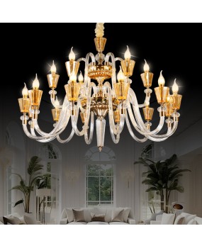 French style luxury living room crystal chandelier, modern minimalist dining room light, European style bedroom and study lighting, creative engineering light