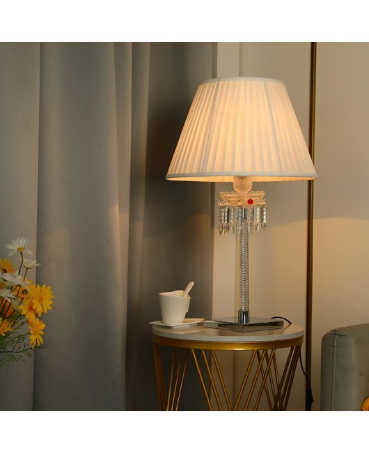 European crystal lamp desktop desk lamp bedroom bedside table lamp living room study lamp simple home decoration light luxury lamp