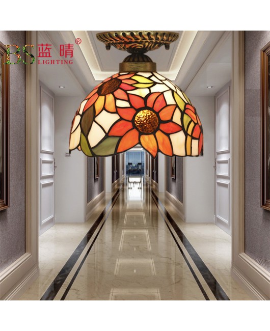 Cross border Di European style ceiling light retro creative corridor bay window balcony staircase foyer LED ceiling light