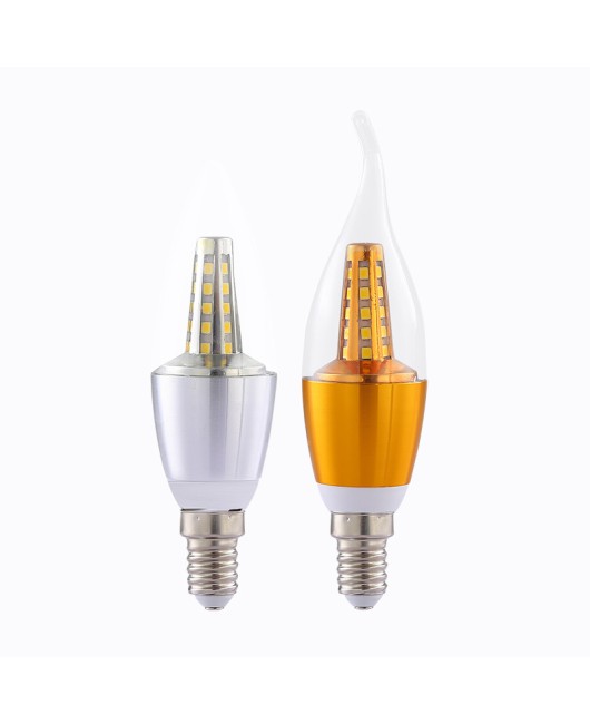 European crystal chandelier E14 small screw pull tail candle light source 7w9w12w energy-saving constant current bulb