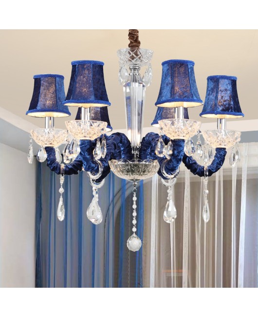 European crystal chandelier, living room dining room light, blue diffuse coffee shop, internet cafe, KTV colored candle light, factory direct sales