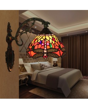 Cross border dragonfly wall lamp European retro creative bar restaurant coffee shop tea house hotel club luxurious wall lamp