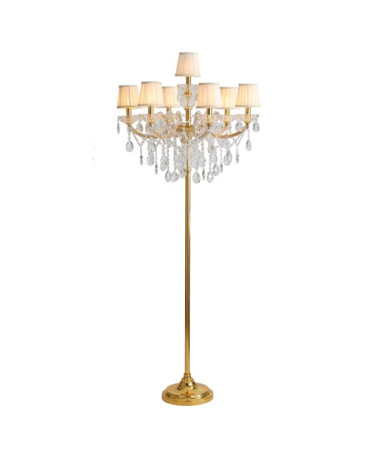 European style living room crystal floor lamp, high-end corridor hotel banquet hall luxury lamp, floor lamp, wedding room bedroom lamp