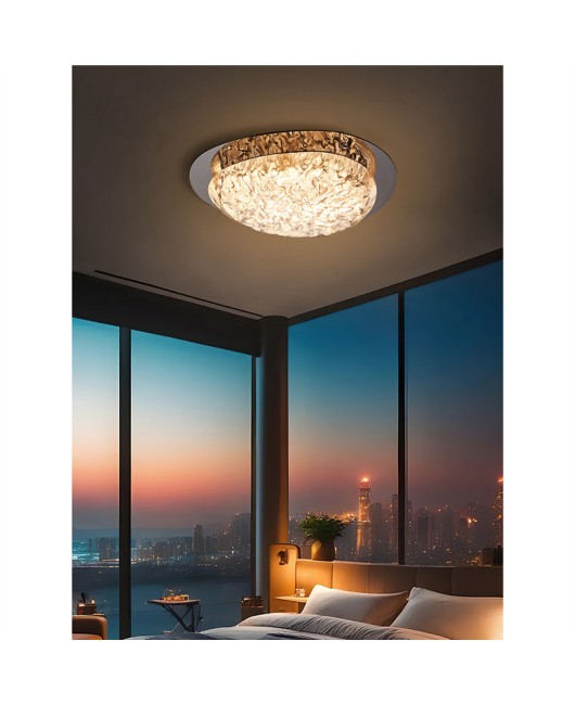 Italian minimalist pebble bedroom lamp, modern light luxury high-end feeling, eye protection room main lamp, creative resin ceiling lamp