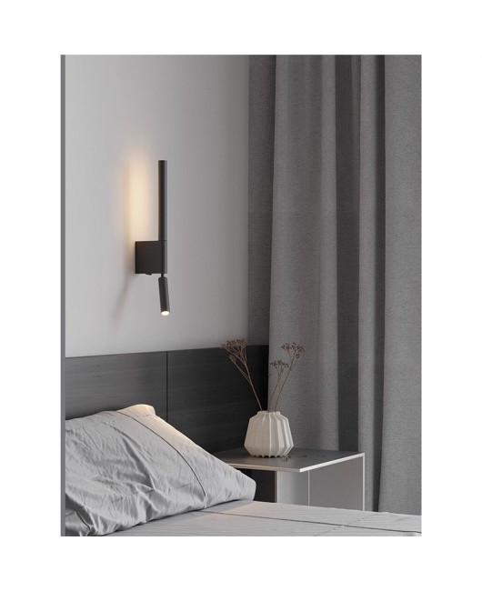 Bedhead wall lamp, bedroom high-end minimalist modern minimalist creative Nordic reading wall lamp with switch, hotel room light