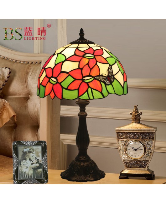 Cross border European retro creative export Tiffany desk lamp, bedroom bedside, living room, study, dining room, bar decorative lamp