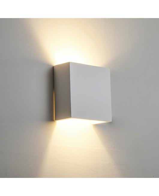 Minimalist modern wall lamp, bedroom creative bedside lamp, square gypsum hallway, living room, TV background wall lamp