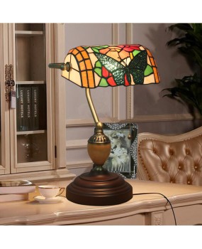 Cross border export Tiffany Butterfly Bank lamp study bar coffee shop Western restaurant hotel villa club desk lamp