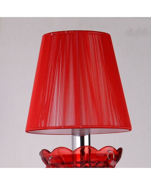 European crystal chandelier lampshade fabric cover acrylic red black white cover candle wall lamp cover E14