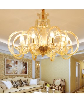 European style candle crystal chandelier creative living room chandelier atmospheric dining room bedroom lamp hotel lobby villa crystal lamp