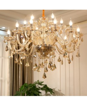 European style living room chandelier dining room lamp modern minimalist bedroom crystal lamp grand hotel villa home crystal chandelier