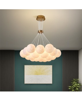 Nordic light luxury living room lighting creative children's room bedroom lights internet famous bubble ball restaurant 3D planet moon pendant light