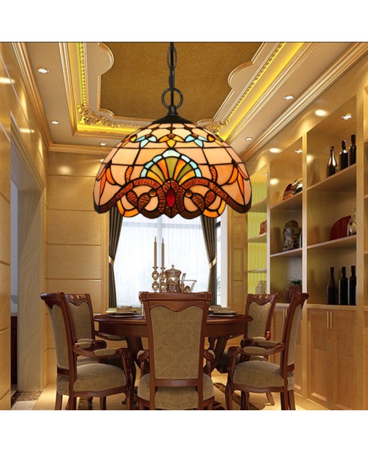 Cross border European retro style pendant light bedroom restaurant light bar coffee shop creative Baroque booth bar counter pendant light