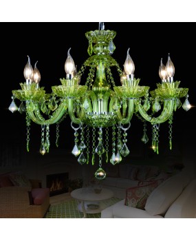 European style colored glass crystal lights, creative restaurants, internet cafes, candle lights, green clothing stores, coffee shops, pendant lights, wholesale