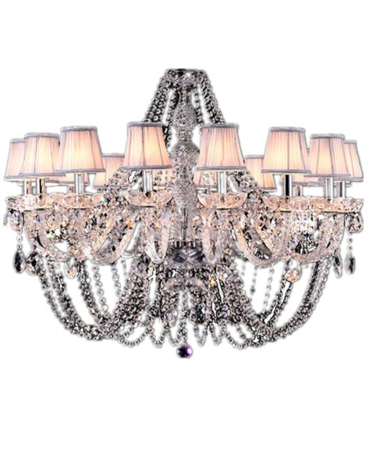 European style living room crystal chandelier, dining room light, simple golden atmosphere, home bedroom lighting, villa coffee shop lighting