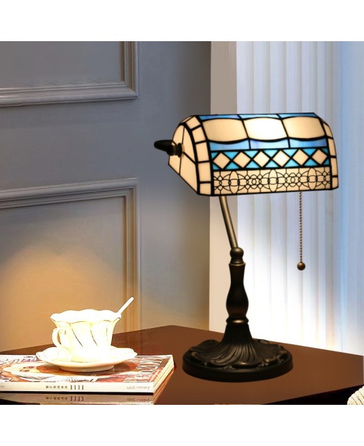 Cross border European style table lamp for foreign trade, UK, USA, France, Spain, Italy, Japan, desk, Tiffany Bank lamp