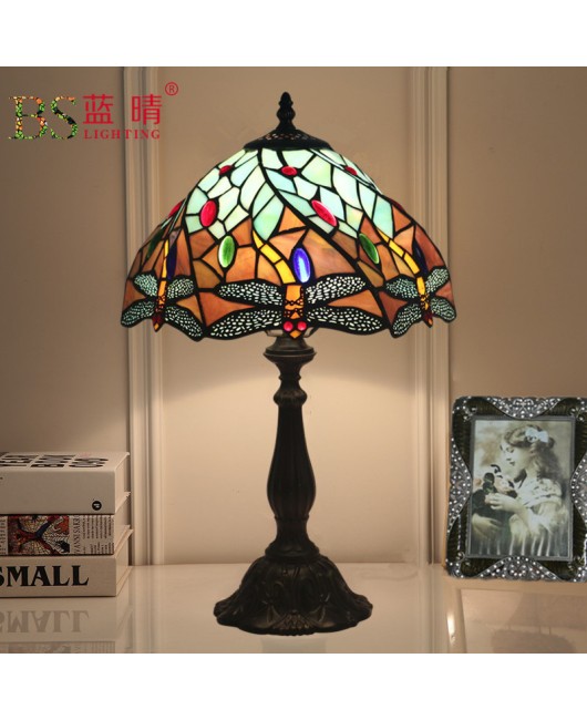 Cross border direct sales, foreign trade export, European classical Korean Japanese American British desk lamp, bedroom bedside glass desk lamp