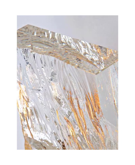 American bedroom bedside lamp designer ice block style art entrance, living room TV sofa background wall crystal wall lamp