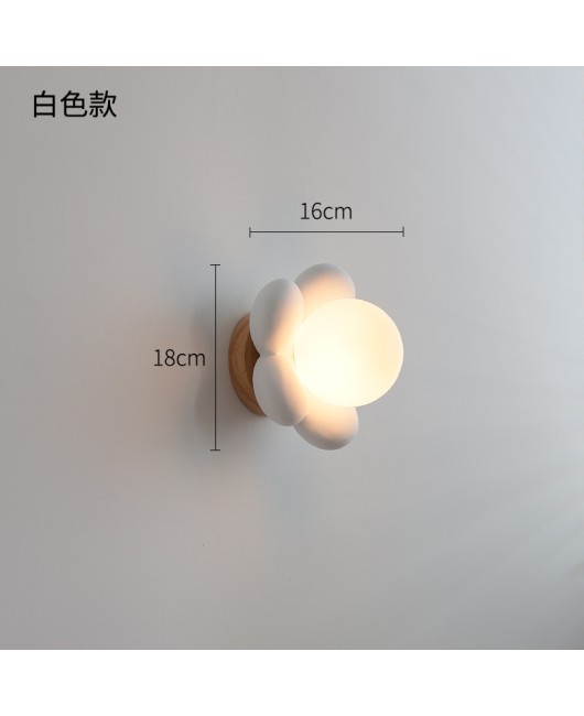 Flower wall lamp Nordic creative art cartoon children's room decoration lamp simple and modern 2022 internet famous bedside lamp