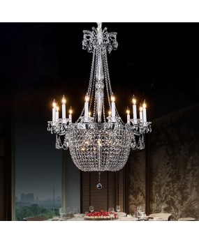 European and American style wedding hall decoration crystal chandelier luxury villa living room spiral staircase zinc alloy lamp new model