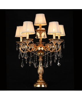 European style living room, dining room, golden desk lamp, creative bedroom, study room, crystal lamp, luxurious villa, hotel decoration, zinc alloy