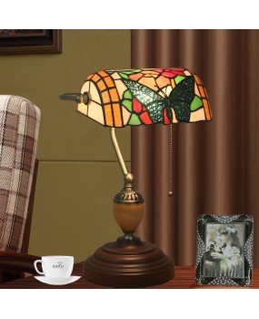 Cross border export Tiffany Butterfly Bank lamp study bar coffee shop Western restaurant hotel villa club desk lamp