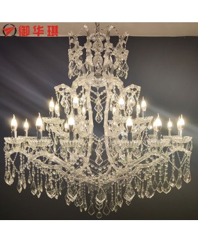 European style living room, dining room, villa, crystal chandelier, luxurious and atmospheric duplex building, hotel, dining bar, candle lighting wholesale