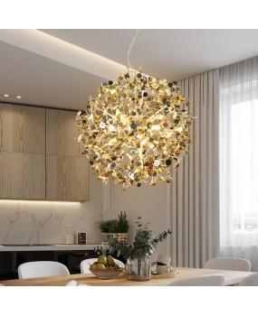 Personalized art lamp pendant light creative stainless steel sequin modern light luxury lamp shop commercial window display decorative lamp