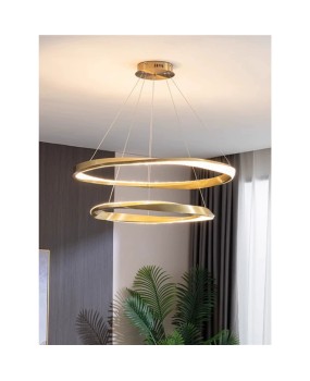 Minimalist living room pendant light, Nordic modern creative circular ring shape, atmospheric and luxurious Italian design sense, master bedroom dining room light