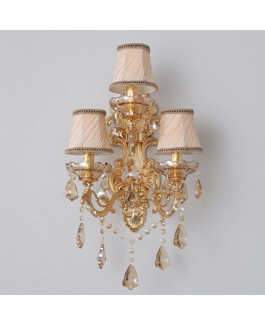 European crystal wall lamp, bedroom bedside wall lamp, villa duplex corridor, corridor, zinc alloy wall lamp wholesale