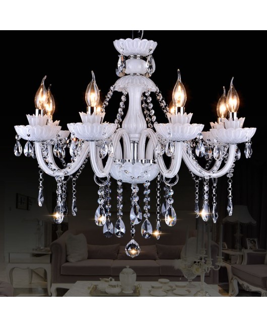 European crystal chandelier, living room light, bedroom chandelier, simple modern study light, home decor, dining room candle lighting, wholesale