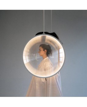 Nordic creative internet celebrity chandelier, postmodern designer, restaurant, bedroom, bedside display window, glass magical convex mirror chandelier