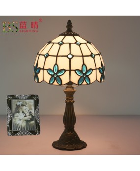 Cross border export Tiffany European and American desk lamp, bedroom bedside lamp, retro creative desk, bar, restaurant, booth, bar counter