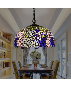 Foreign trade cross-border exclusive 16 inch wisteria European style pendant light retro creative bedroom study restaurant bar counter booth