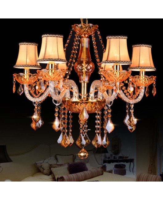 European colored crystal chandelier, coffee shop lamp, hotel internet cafe, KTV club, bedroom chandelier, creative lighting wholesale