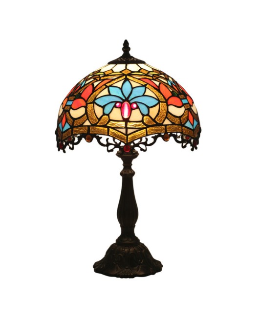 Cross border 12 inch Tiffany European style desk lamp luxury bedroom bedside lamp bar coffee shop hotel villa desk lamp