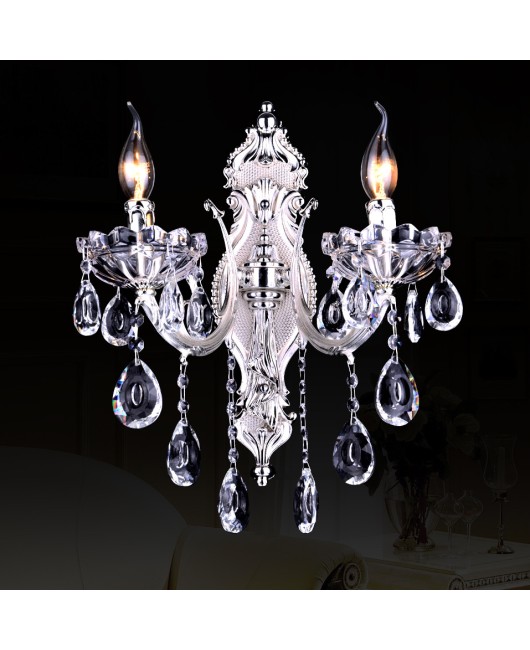 European zinc alloy crystal wall lamp, bedroom bedside lamp, living room wall lamp, hotel corridor lamp, entrance wall lamp