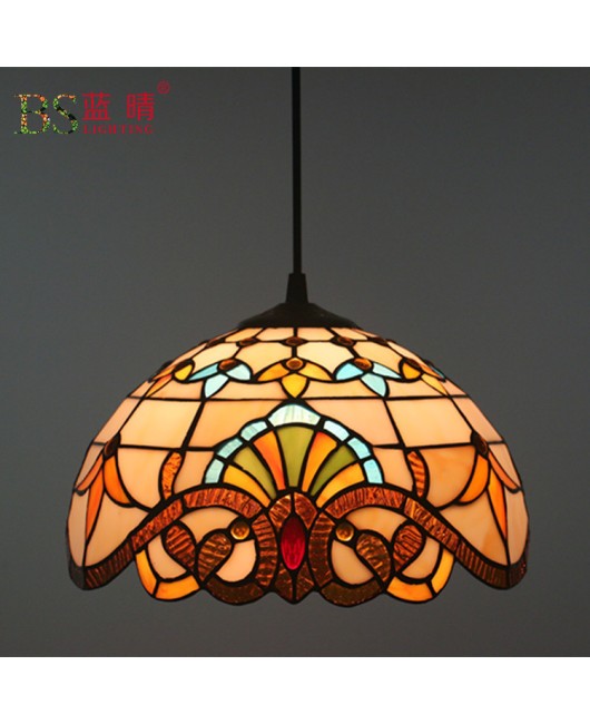 Cross border European retro style pendant light bedroom restaurant light bar coffee shop creative Baroque booth bar counter pendant light