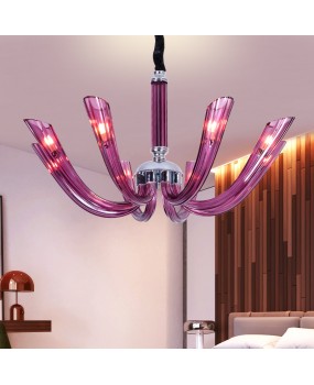 Comic coffee, purple internet cafe, glass chandelier, simple, modern, creative restaurant, bedroom, hotel lighting, bar decoration lights