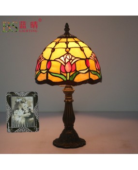 Cross border export of 8-inch tulip European style desk lamp, bedroom bedside lamp, retro creative bar restaurant booth