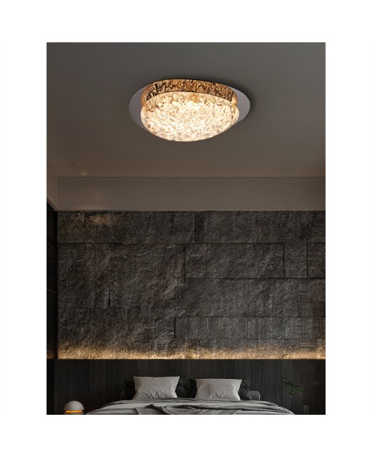 Italian minimalist pebble bedroom lamp, modern light luxury high-end feeling, eye protection room main lamp, creative resin ceiling lamp