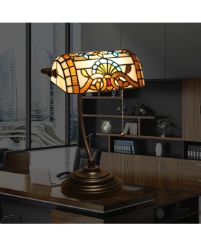 Cross border exclusive counterfeit will be investigated Tiffany European retro creative desk, bank lamp, desk lamp, bedroom bedside table lamp