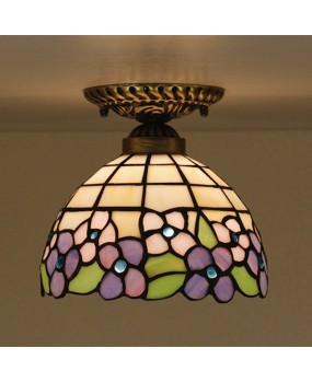 Cross border export to Germany, France, UK, Spain, 8-inch Tiffany European style ceiling light, LED retro creative light