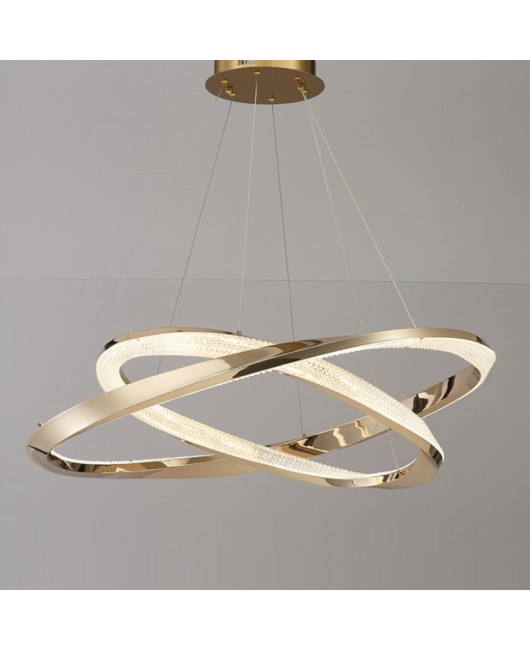 Italian designer minimalist living room pendant light Nordic circular light luxury master bedroom dining room villa model room light