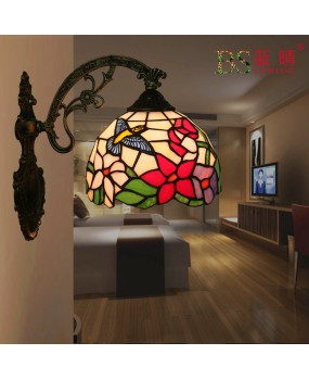 Cross border Tiffany wall lamp, American style wall lamp, European style rustic retro hallway, balcony, staircase wall lamp